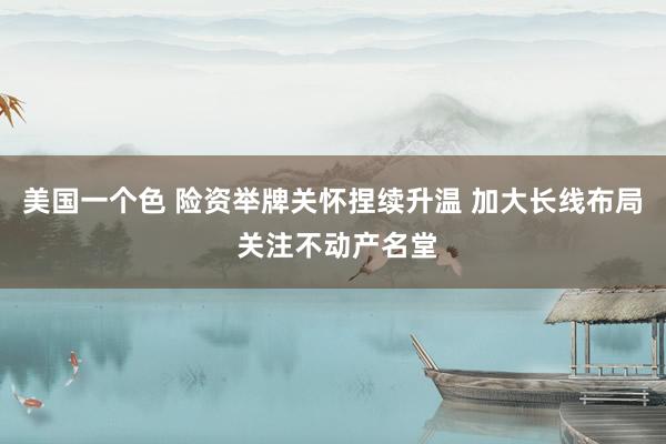 美国一个色 险资举牌关怀捏续升温 加大长线布局 关注不动产名