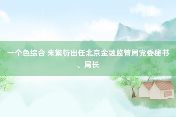 一个色综合 朱繁衍出任北京金融监管局党委秘书、局长